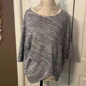 White House Black Market criss cross front shimmer top.